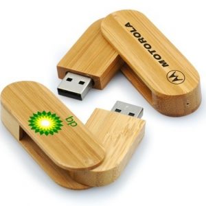 Wood Swivel Custom Flash Drives