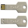 Rounded Metal Key Shaped Custom Flash Drive Imprint Area