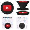 Custom Popsocket - All Black with YouTube logo